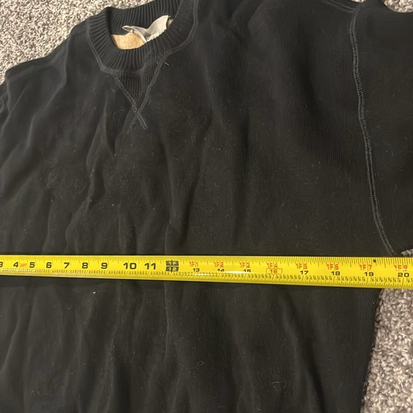 Everlane Wool Blend Ribbed Trim Crewneck Pullover Sweater black medium NWT - Picture 5 of 6